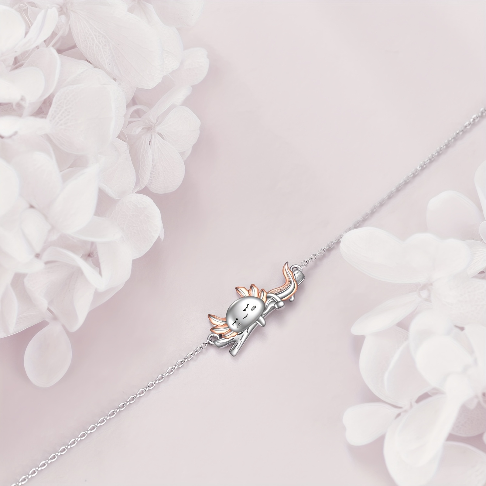 Sterling Silver Axolotl Bracelet for Women